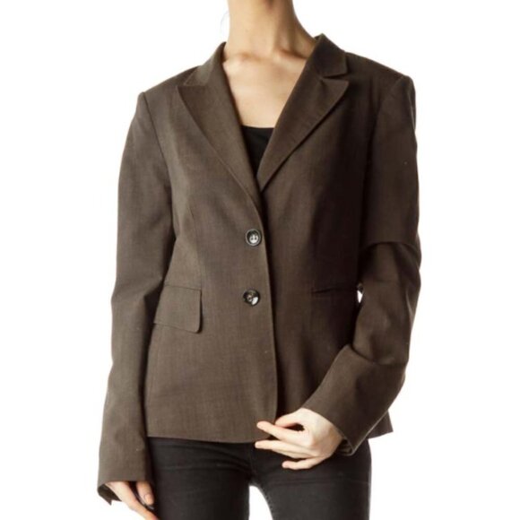 The Limited Jackets & Blazers - The Limited Brown Pocketed Blazer